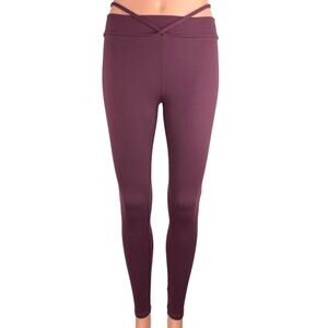 Live The Process Purple Stretch Elastic Waist Sports Cosmos Legging Pants Sz M